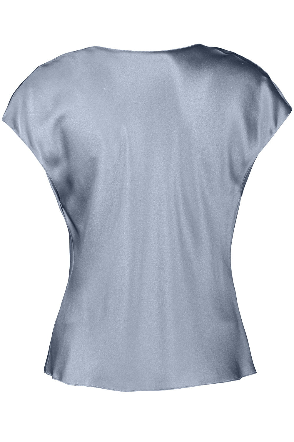 VINCE-Cowl Neck Cap Sleeve Blouse - Iris Water-