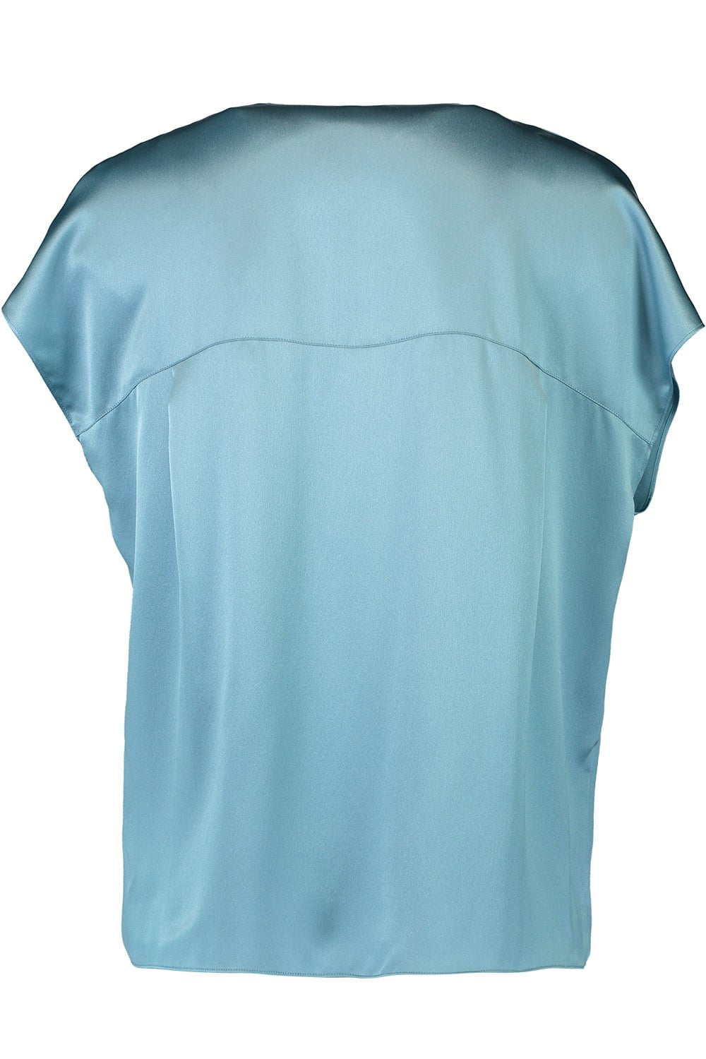 VINCE-Cap Sleeve Half Placket Blouse-