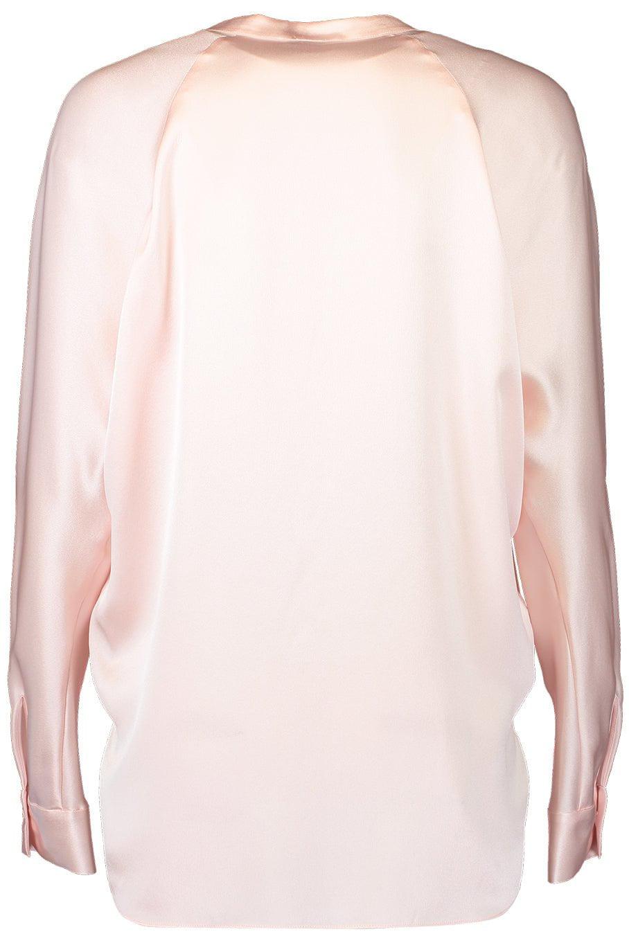 VINCE-LS Band Collar Blouse - Light Rosell-