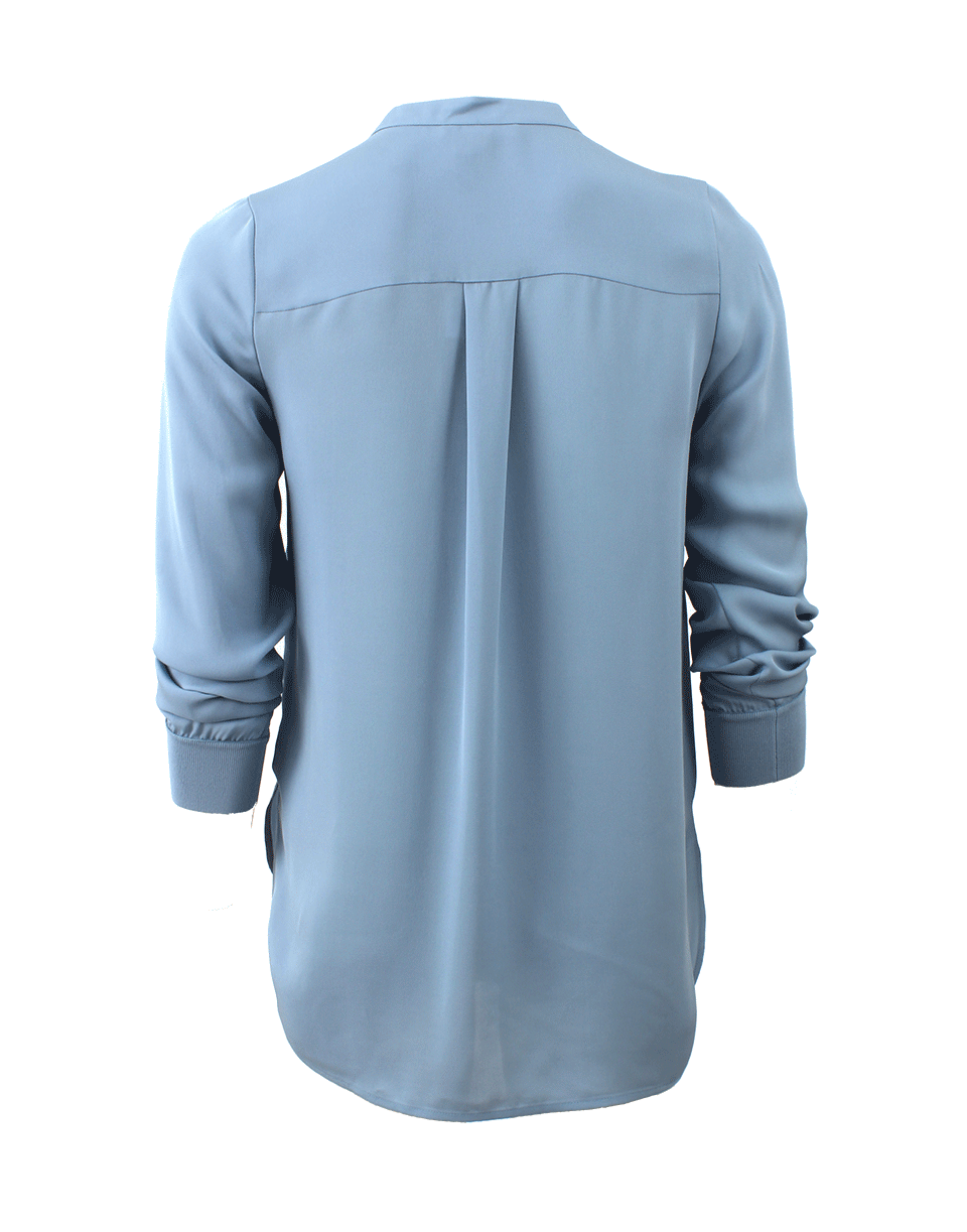VINCE-Slit Front Pullover Blouse-