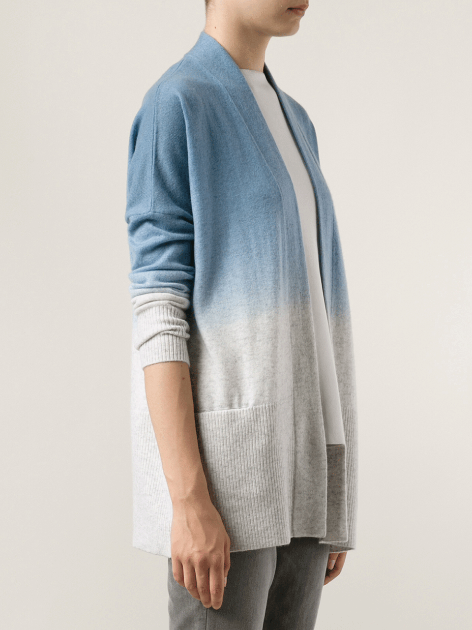 VINCE-Dip Dye Drape Cardigan-