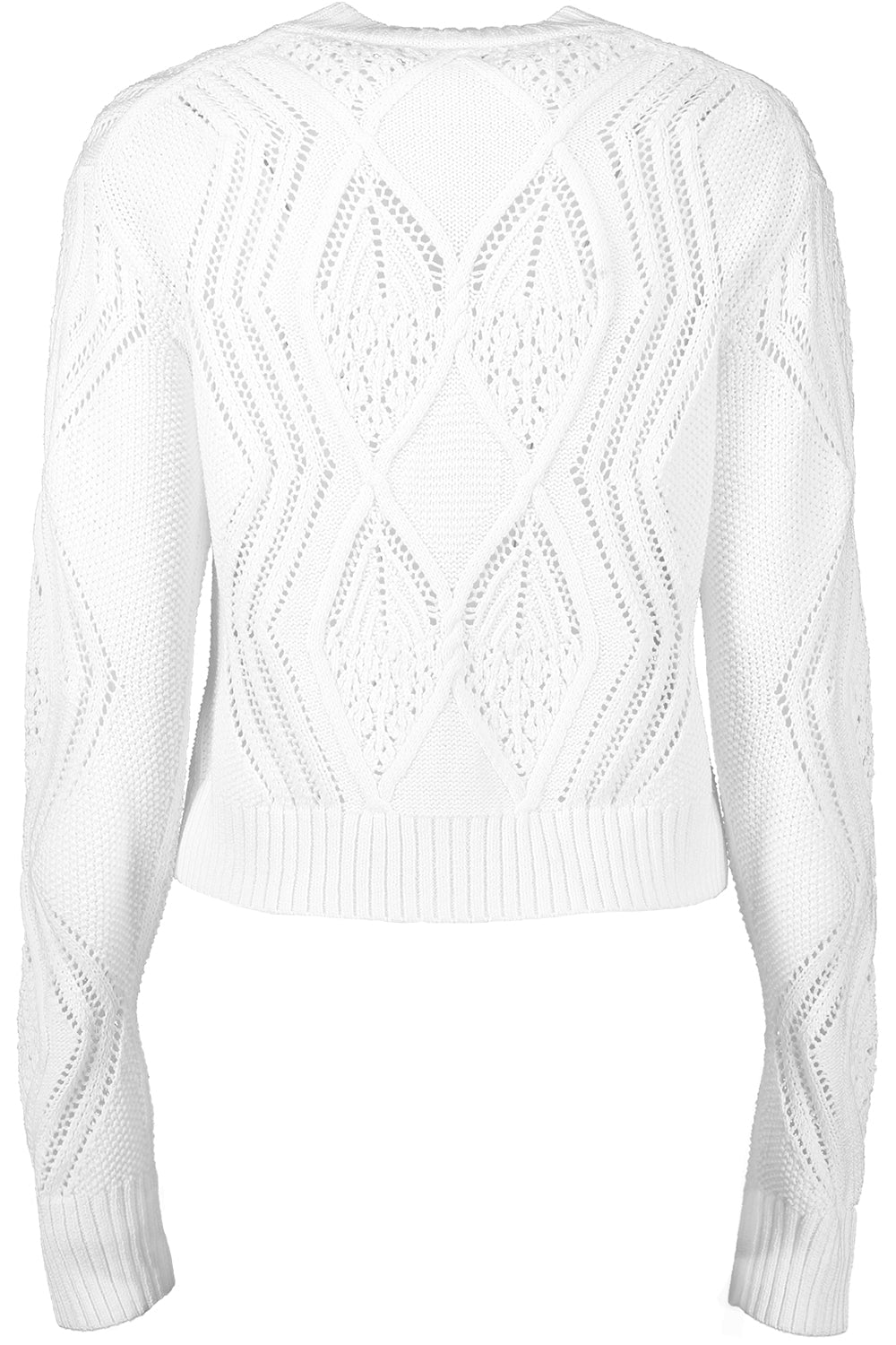 VINCE-Diamond Cable Cardigan-