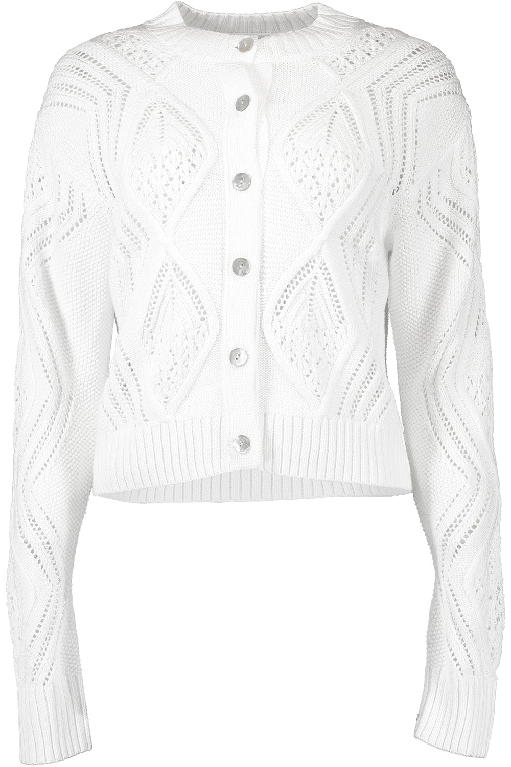 VINCE-Diamond Cable Cardigan-