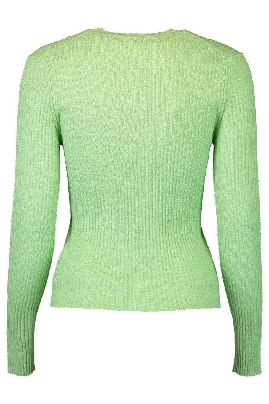 VINCE-Slim Ribbed Crew Sweater - Aloe Bloom-