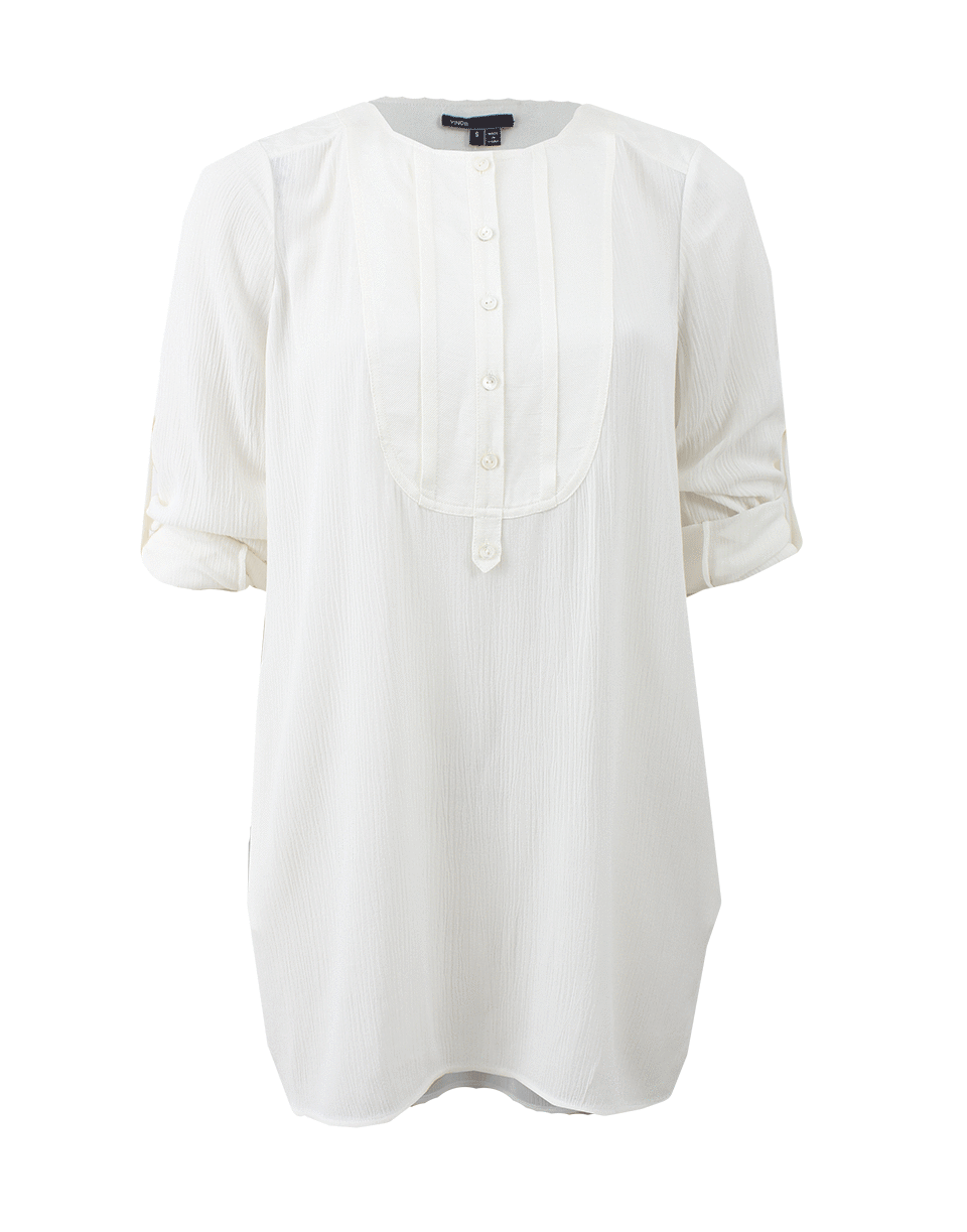 VINCE-Rolled Sleeve Crewneck Tunic-