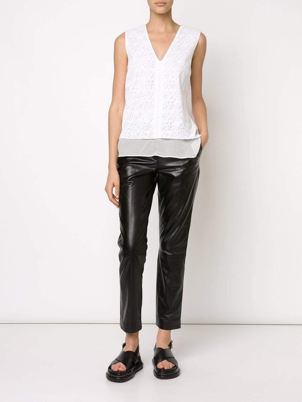 VINCE-Lace Over-Lay Tank-