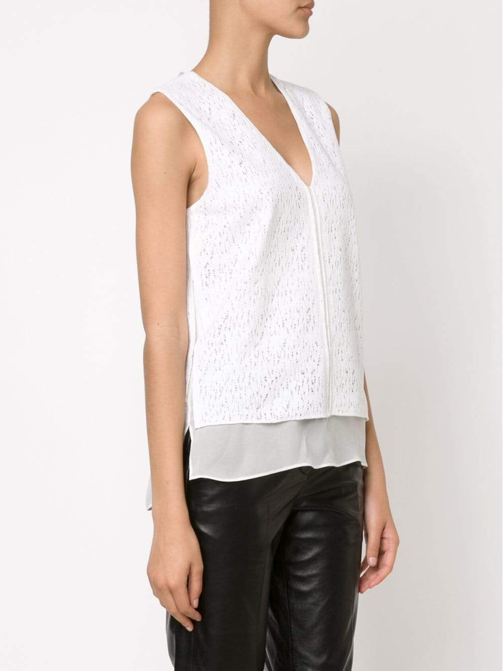 VINCE-Lace Over-Lay Tank-