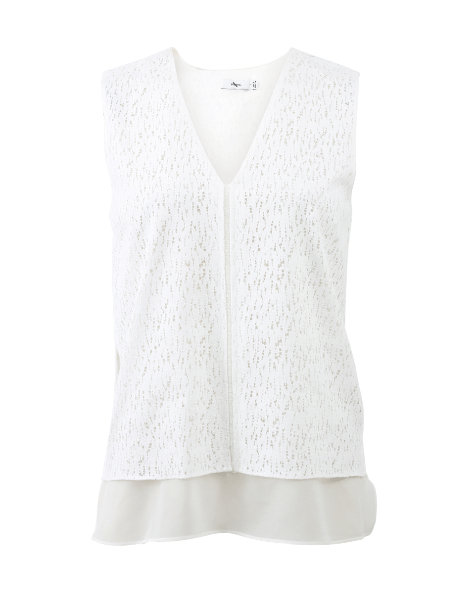 VINCE-Lace Over-Lay Tank-