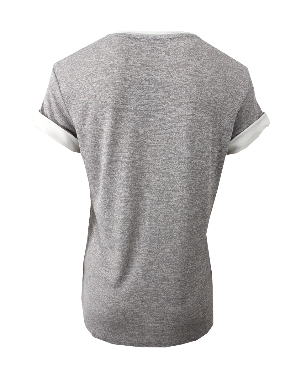 VINCE-Colorblock Roll Sleeve Tee-