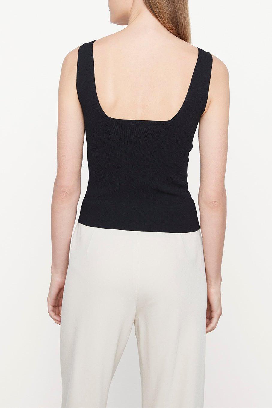 VINCE-Square Neck Tank - Black-