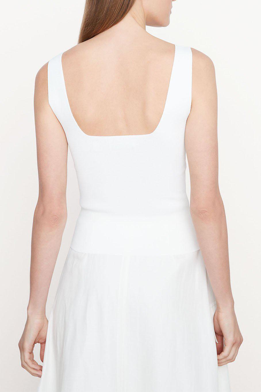 VINCE-Square Neck Tank - Off White-