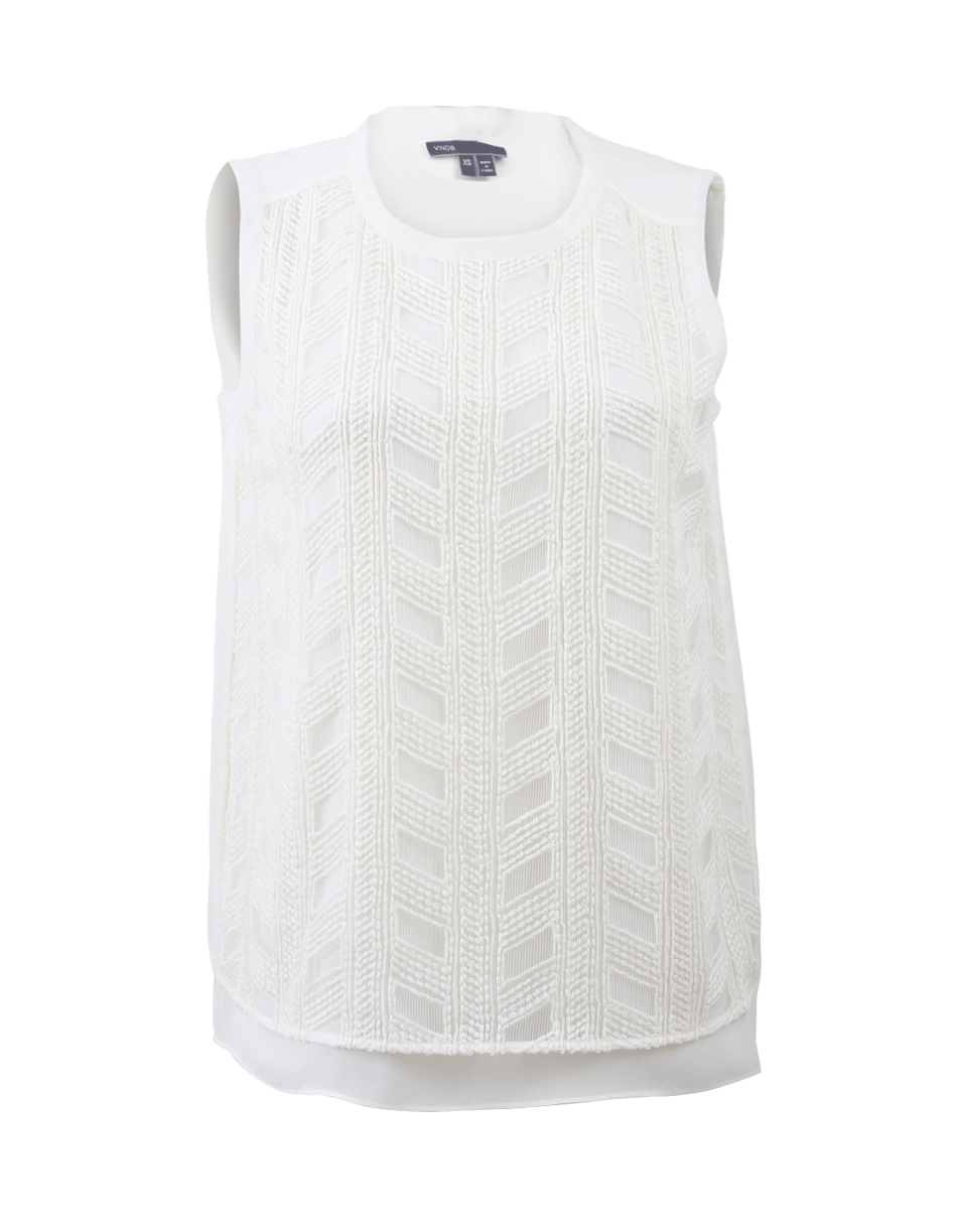VINCE-Lace Overlay Tank-