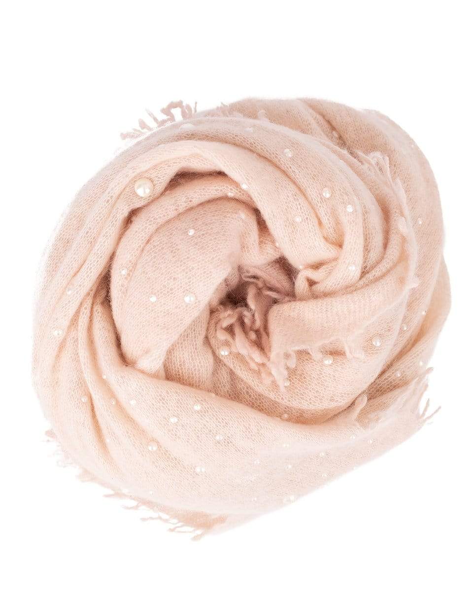 VINTAGE SHADES-Cashmere Pearl Detail Shawl-PINK
