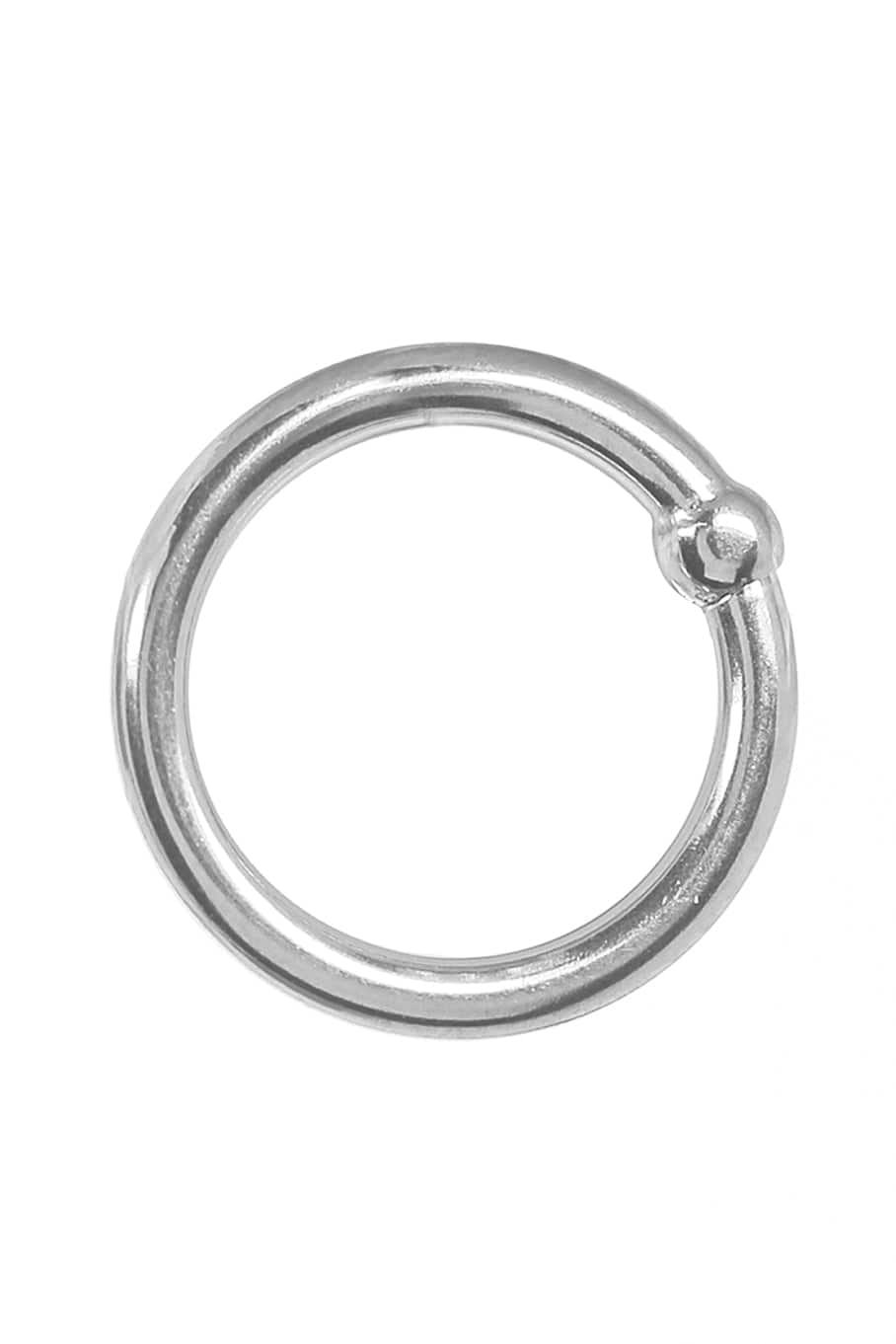 VIRA-Fixed Bead Ring - 16G-WHITE GOLD