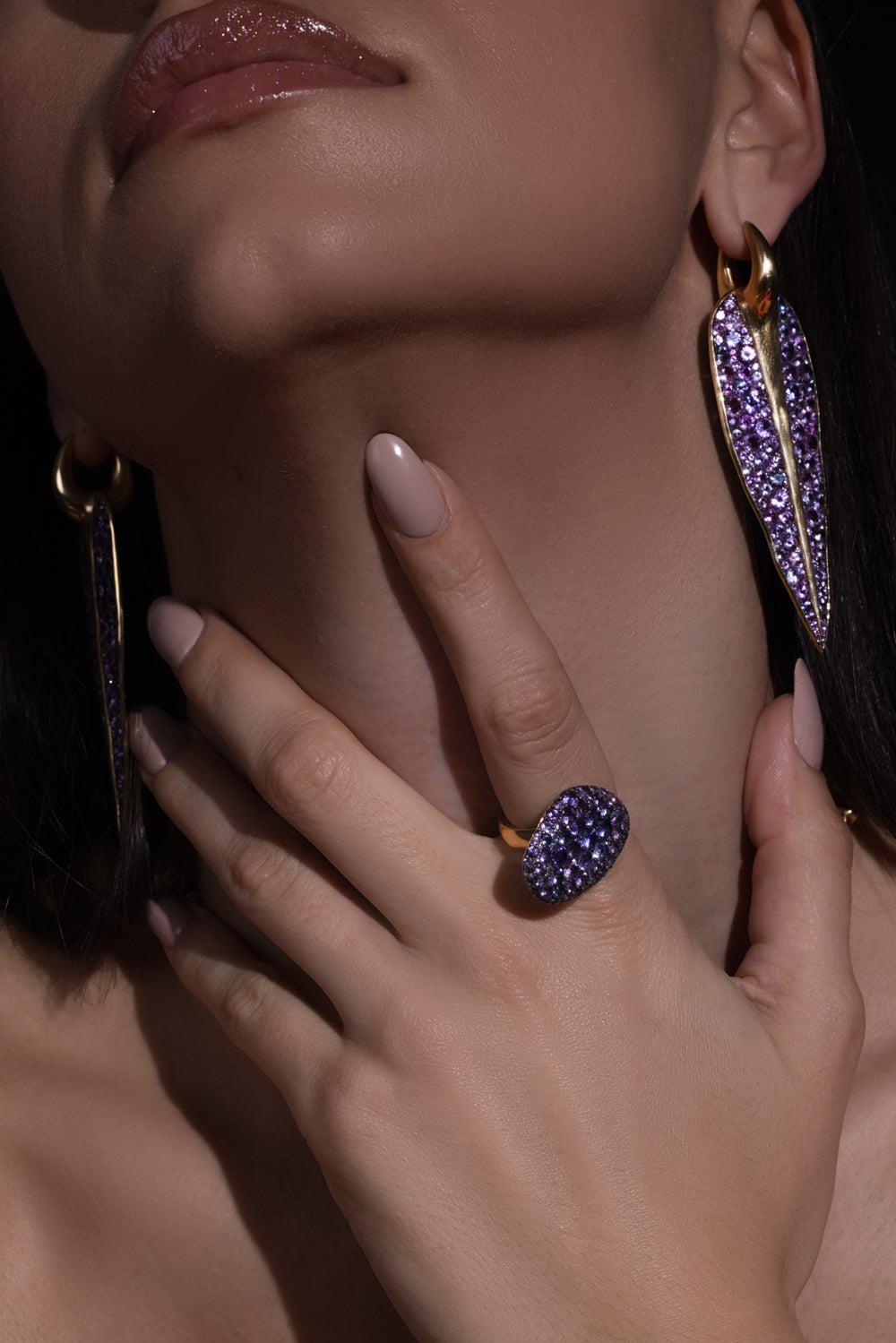 VRAM-Colony I Purple Sapphire Ring-YELLOW GOLD