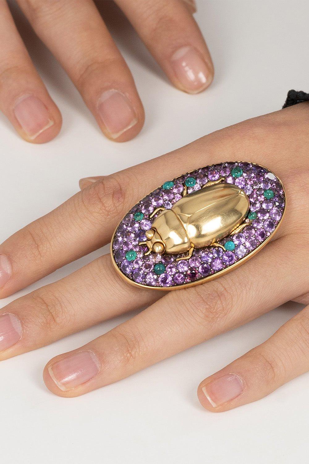 VRAM-Scarab Ring-YELLOW GOLD