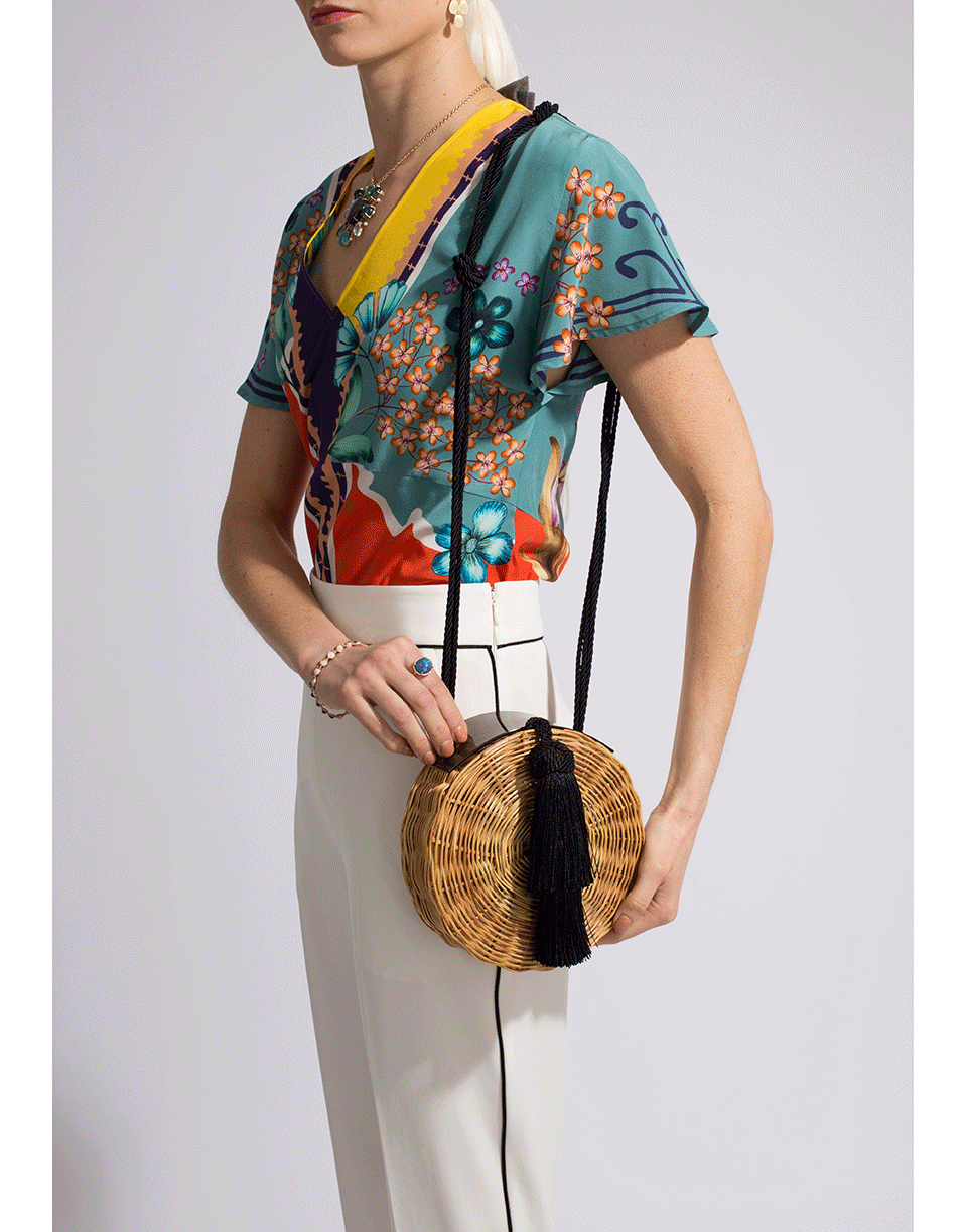 WAI WAI-Petite Balaio Handbag-BLK/BRWN