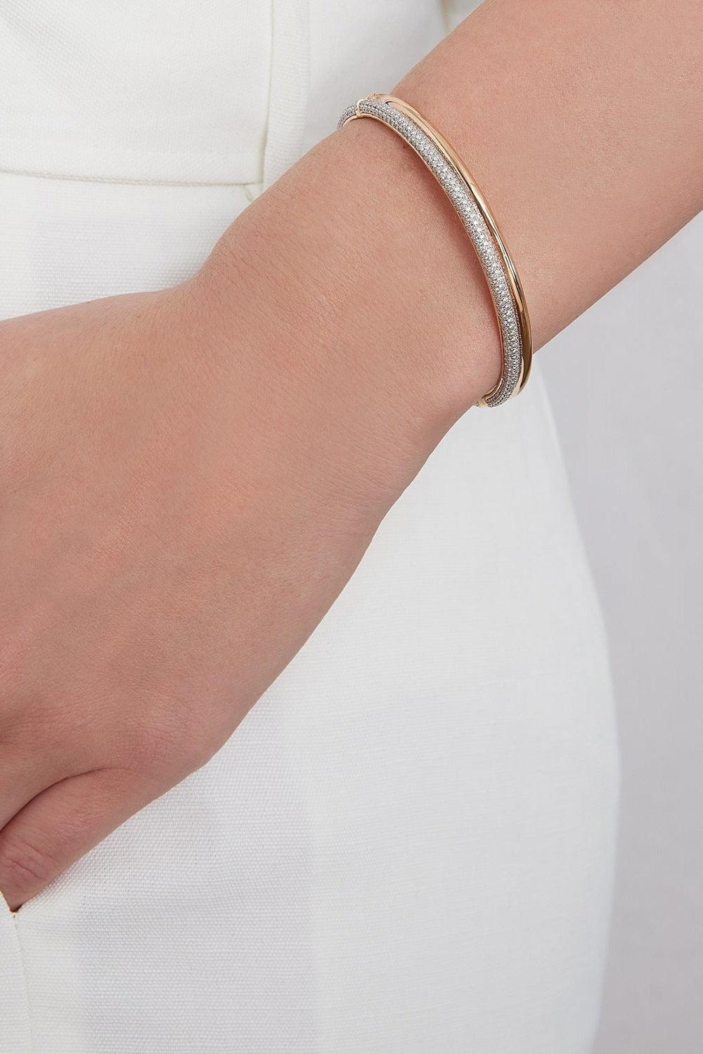 Thoby Diamond Tubular Bangle Bracelet-YELLOW GOLD-JEWELRYFINE JEWELBRACELET O-WALTERS FAITH