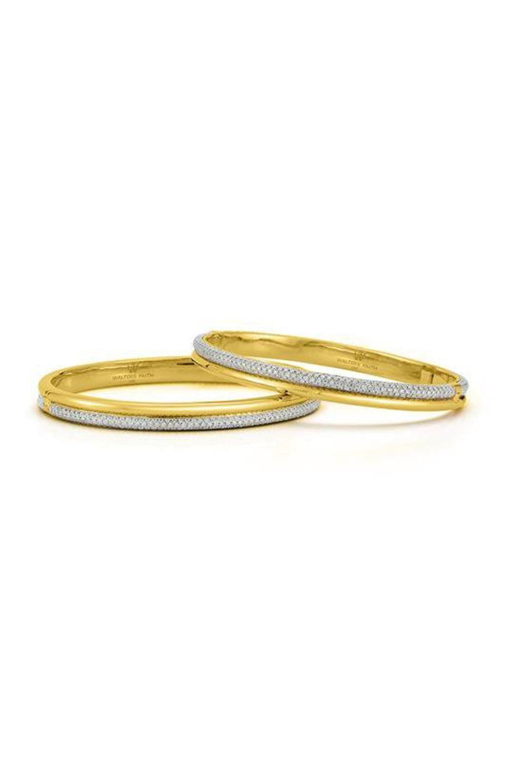 Thoby Diamond Tubular Bangle Bracelet-YELLOW GOLD-JEWELRYFINE JEWELBRACELET O-WALTERS FAITH