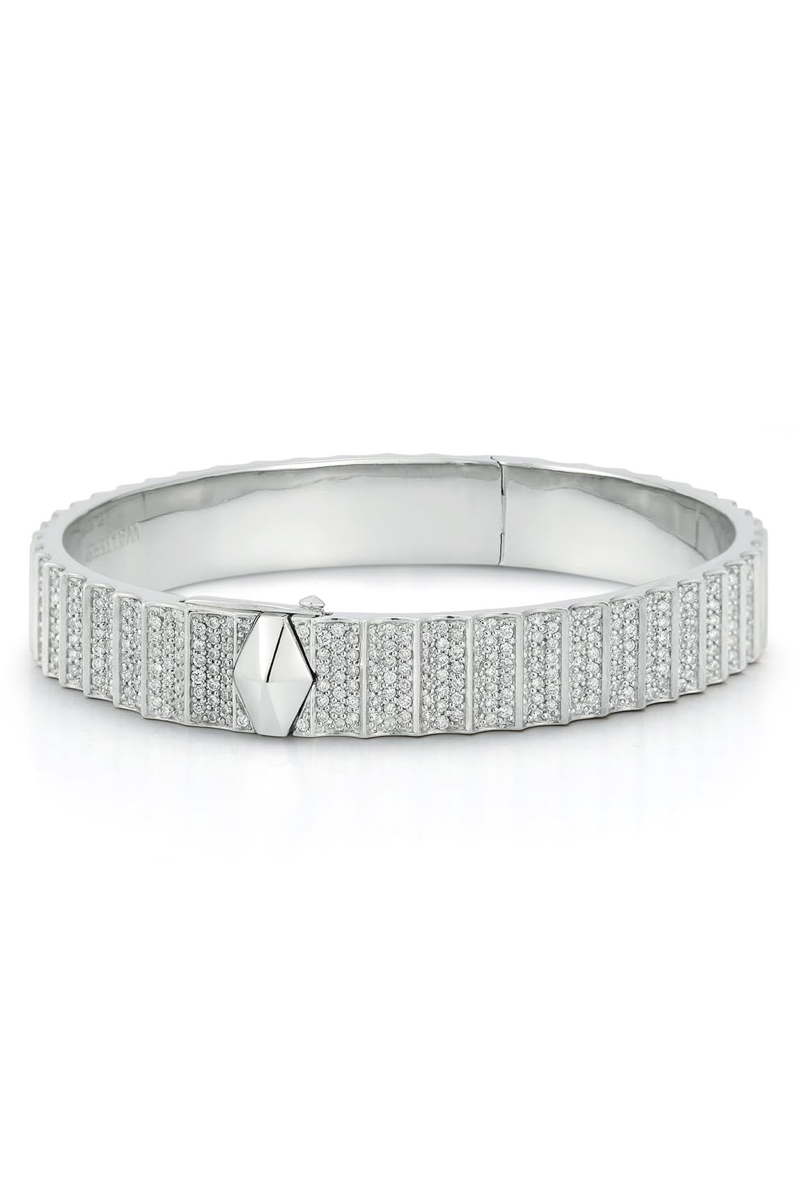 WALTERS FAITH-Clive II Diamond Fluted Bangle-PLAT
