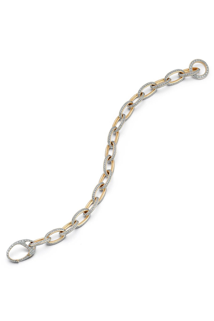WALTERS FAITH-Garnett Diamond Chain Link Bracelet-ROSE GOLD
