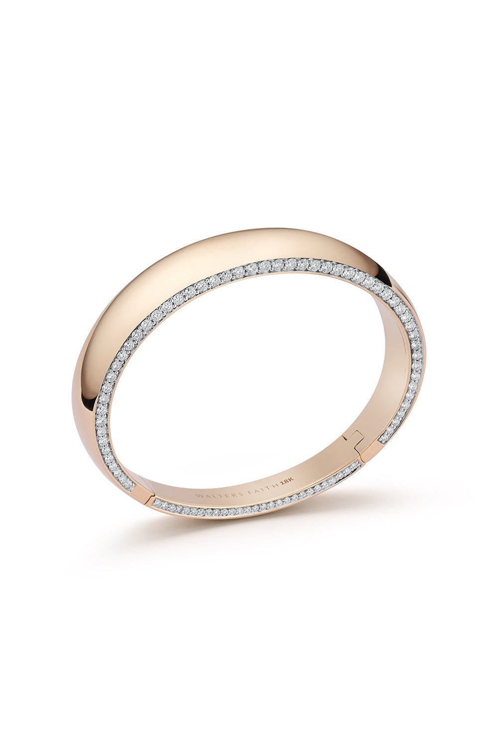 WALTERS FAITH-Lytton Diamond Edge Bangle Bracelet-ROSE GOLD