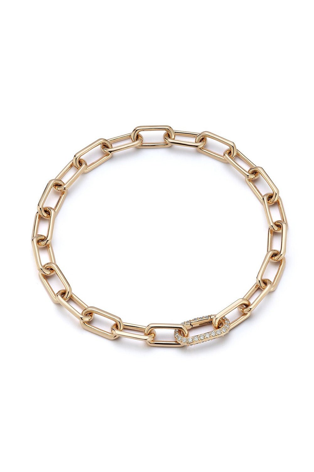 WALTERS FAITH-Saxon Chain Link Diamond Bracelet-ROSE GOLD