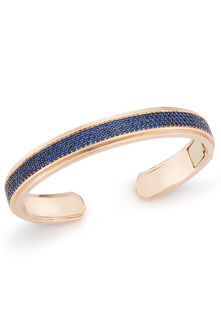 WALTERS FAITH-Carrington 4 Row Blue Sapphire Cuff-ROSE GOLD