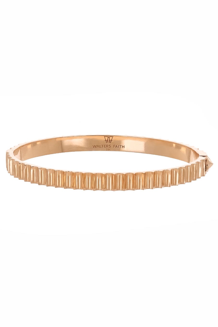 WALTERS FAITH-Clive Fluted Bangle Bracelet-ROSE GOLD