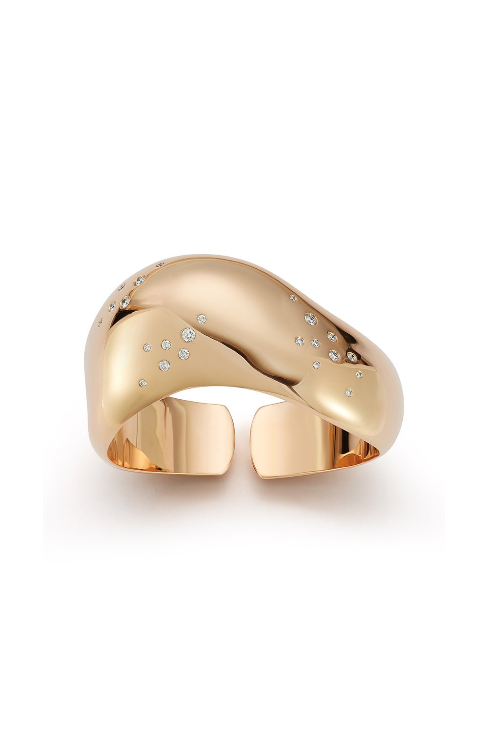 Julian Diamond Wave Bangle Bracelet - Rose Gold-ROSE GOLD-JEWELRYFINE JEWELBRACELET O-WALTERS FAITH