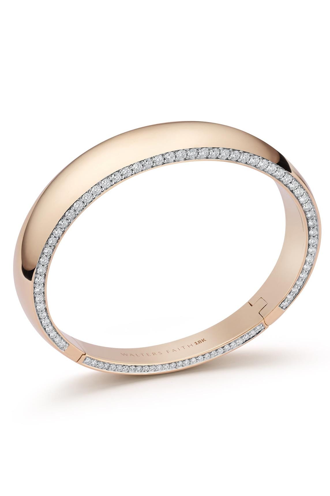 WALTERS FAITH-Lytton Diamond Edge Bombe Bangle-ROSE GOLD