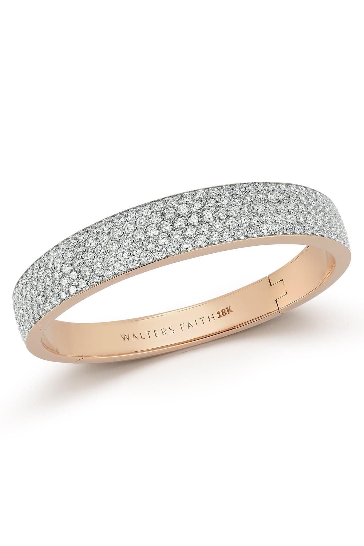 WALTERS FAITH-Lytton Pave Diamond Bombe Bracelet-ROSE GOLD