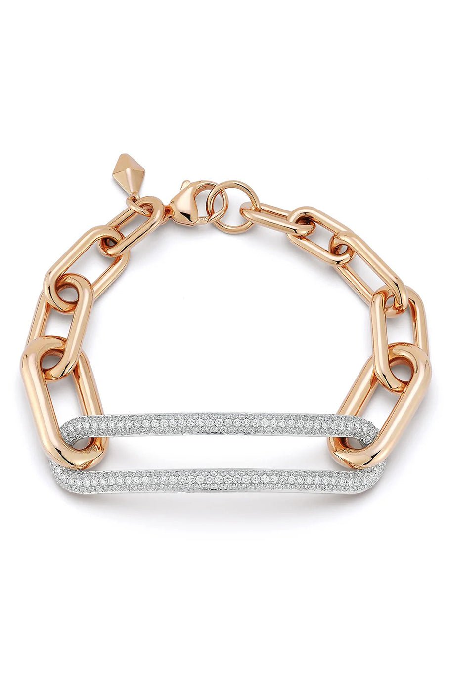WALTERS FAITH-Morell Diamond Elong Link Bracelet-ROSE GOLD