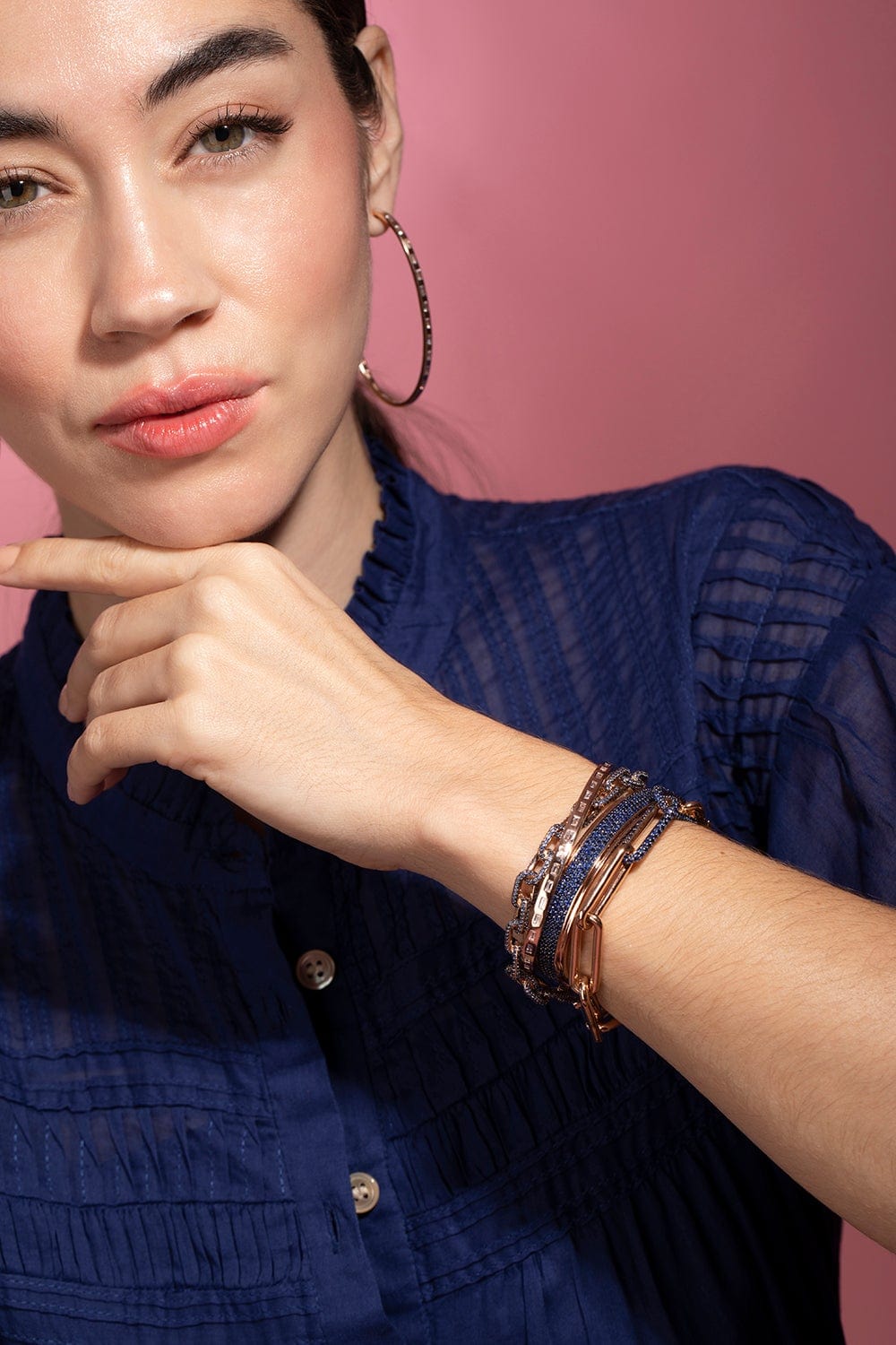 WALTERS FAITH-Ottoline Baguette Diamond Cuff-ROSE GOLD
