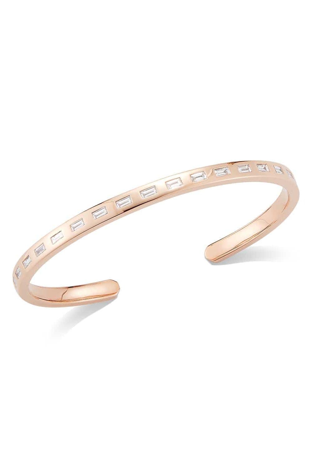 WALTERS FAITH-Ottoline Diamond Baguette Cuff-ROSE GOLD