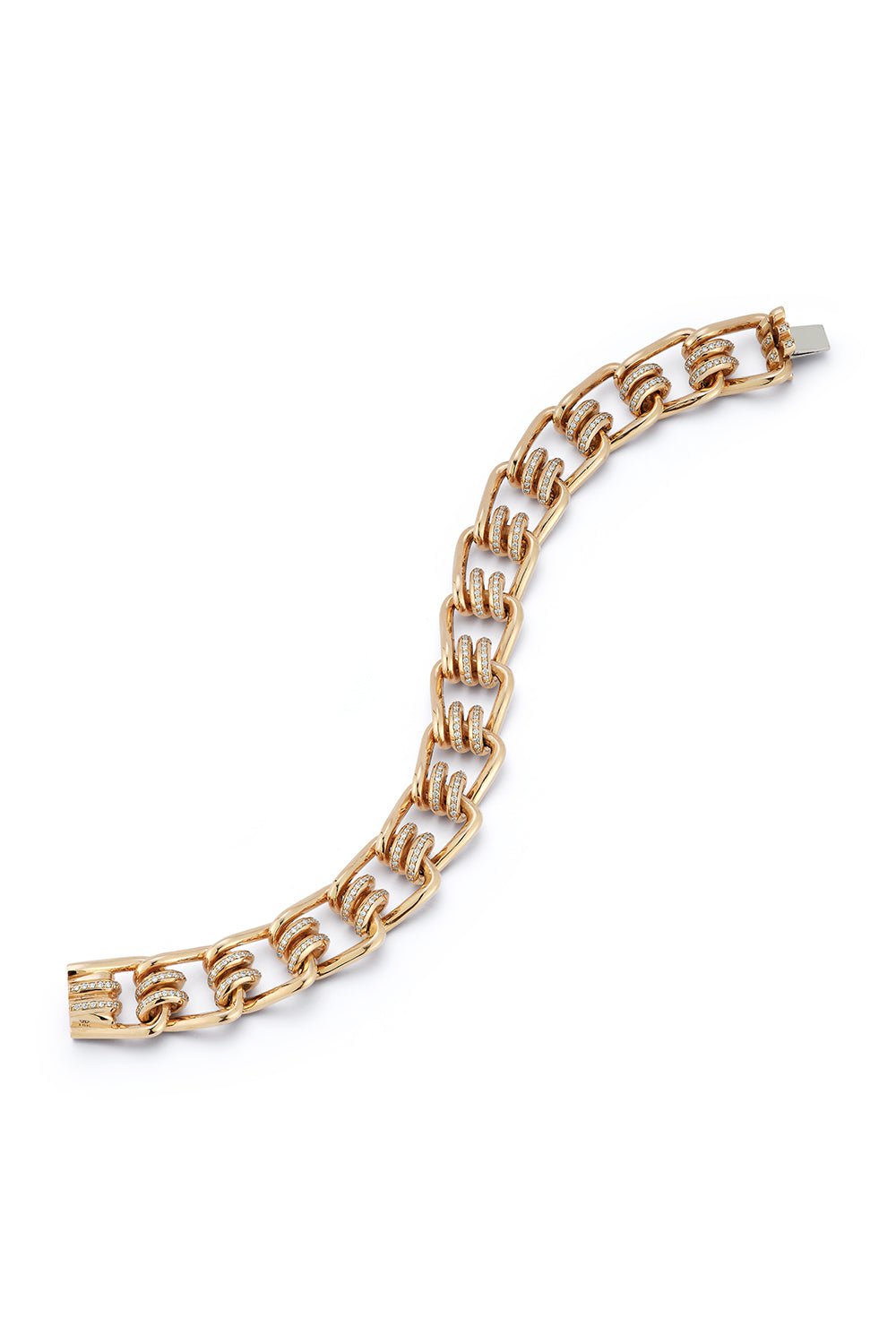 WALTERS FAITH-Huxley Diamond Coil Link Bracelet-ROSE GOLD