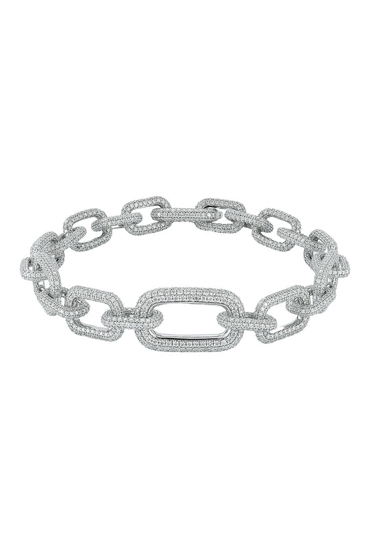 Diamond Morrell Graduating Link Bracelet-WHITE GOLD-6.5-JEWELRYFINE JEWELBRACELET O-WALTERS FAITH
