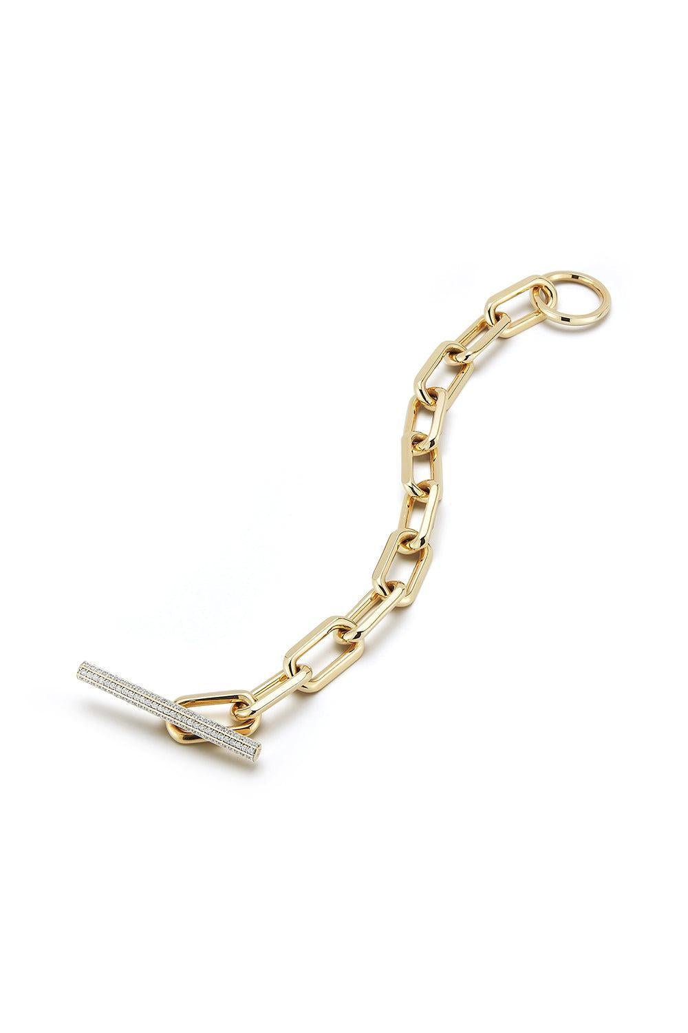 Saxon Jumbo Link Diamond Toggle Bracelet - Yellow Gold-YELLOW GOLD-6.5-JEWELRYFINE JEWELBRACELET O-WALTERS FAITH