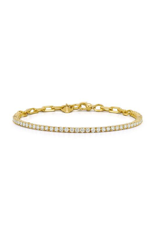 WALTERS FAITH-Classic Diamond Tennis Bracelet-YELLOW GOLD