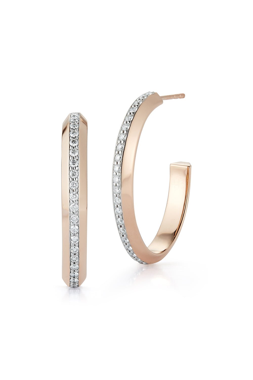 WALTERS FAITH-Diamond Grant Hoop Earrings-ROSE GOLD