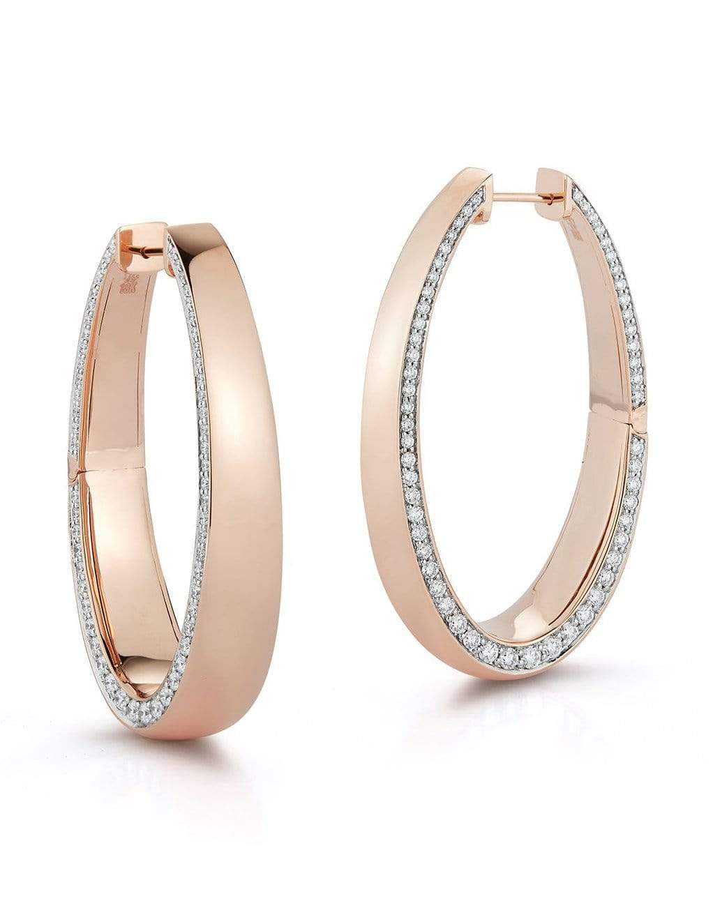 WALTERS FAITH-Lytton Diamond Edge Earrings-ROSE GOLD