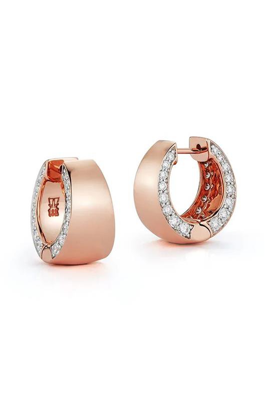 WALTERS FAITH-Lytton Diamond Edge Hoops-ROSE GOLD