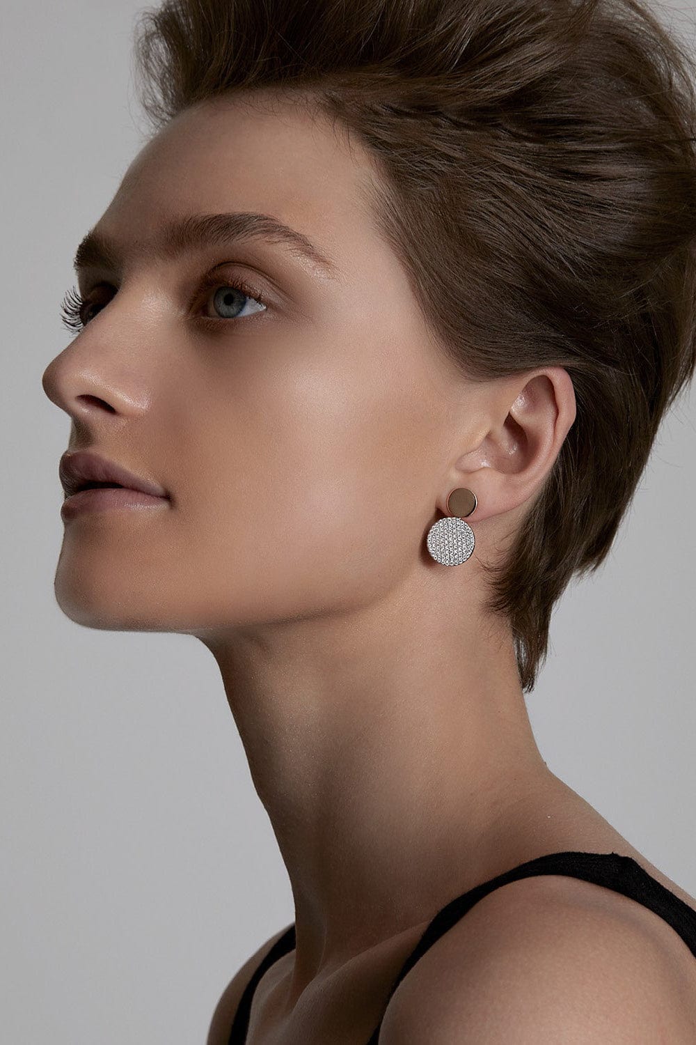 WALTERS FAITH-Lytton Mix Matched Disc Earrings-ROSE GOLD