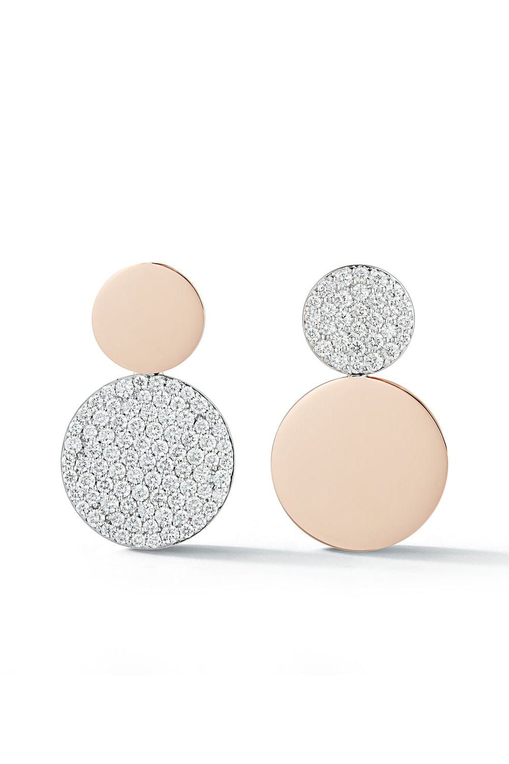 WALTERS FAITH-Lytton Mix Matched Disc Earrings-ROSE GOLD