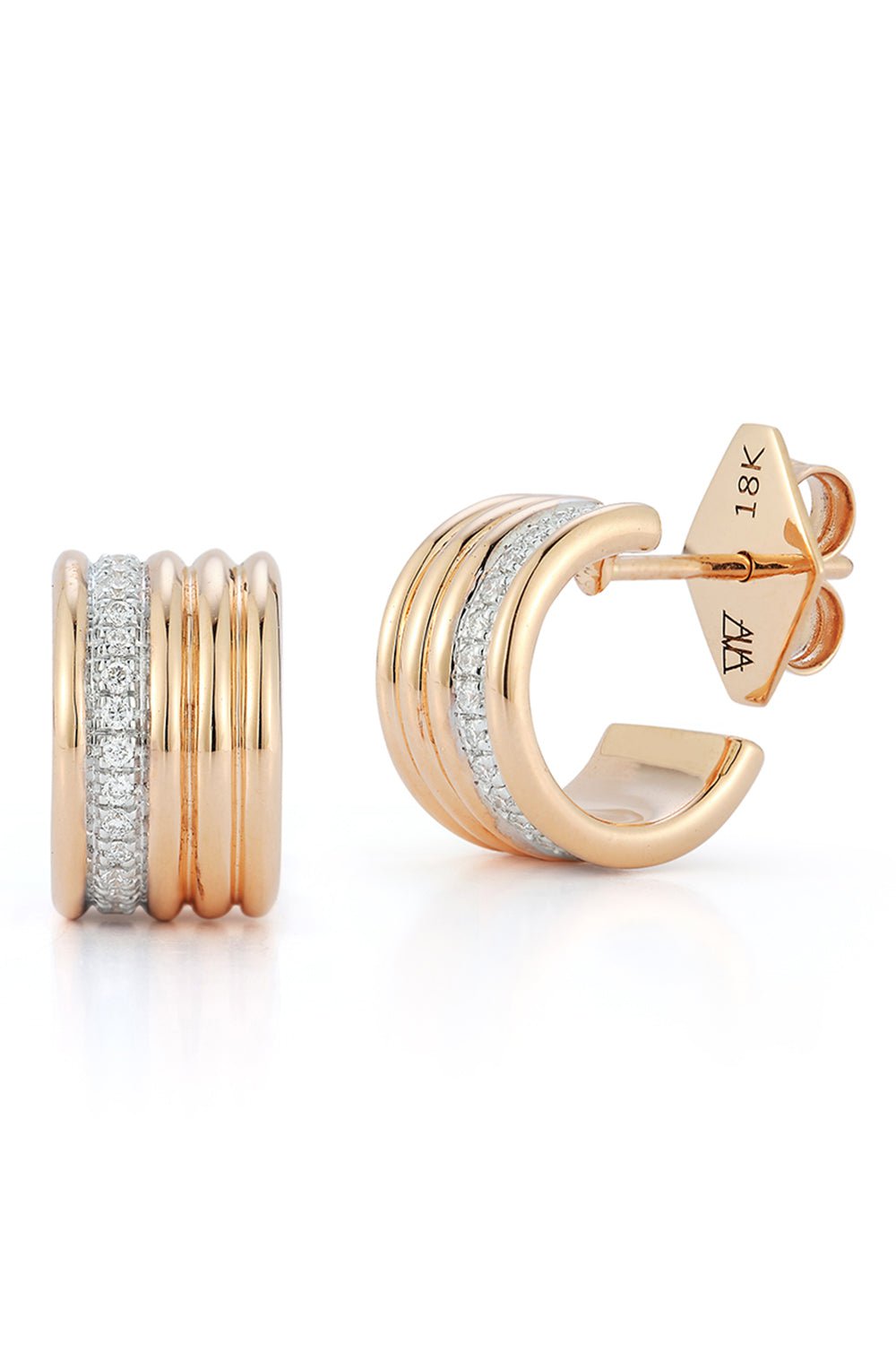 WALTERS FAITH-Thoby 5 Row Earrings-ROSE GOLD