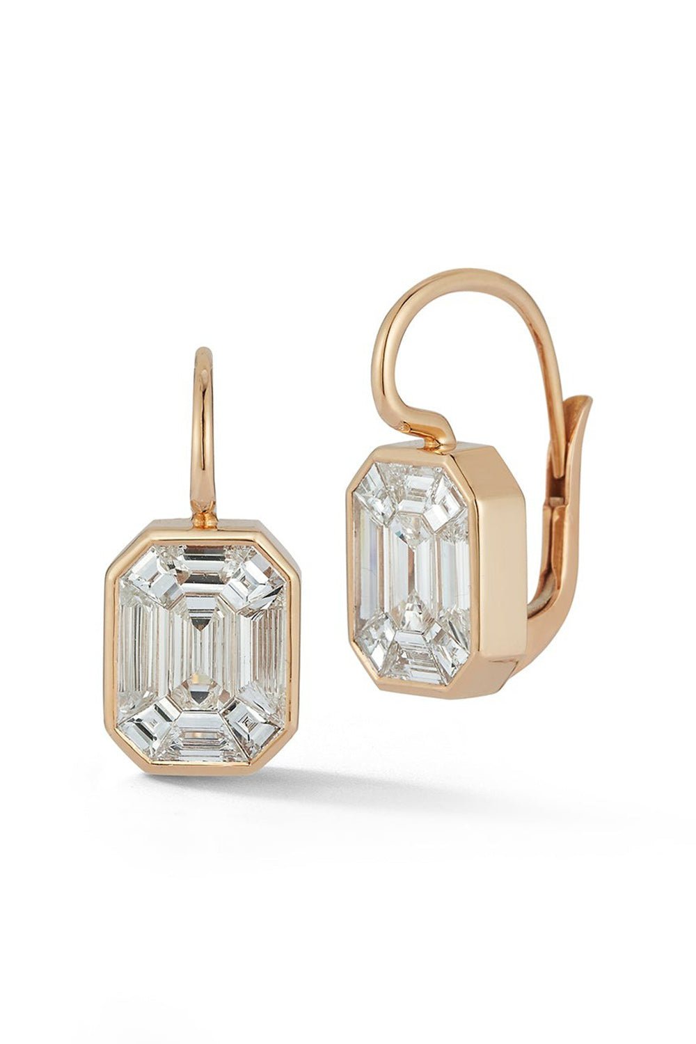 WALTERS FAITH-Thoby Illusion Set Earrings-ROSE GOLD
