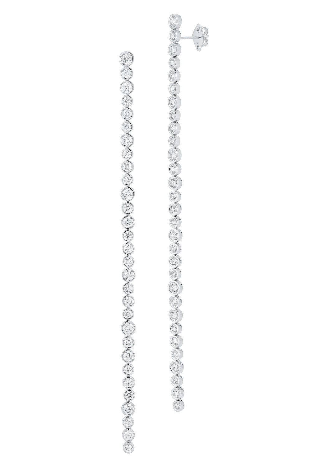 Diamond Bezel Duster Drop Earrings-WHITE GOLD-5-JEWELRYFINE JEWELEARRING-WALTERS FAITH