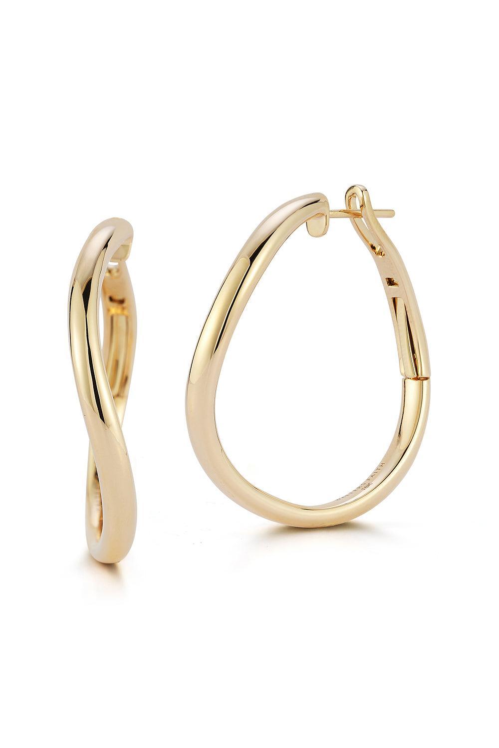 Julian Curved Hoop Earrings-YELLOW GOLD-JEWELRYFINE JEWELEARRING-WALTERS FAITH