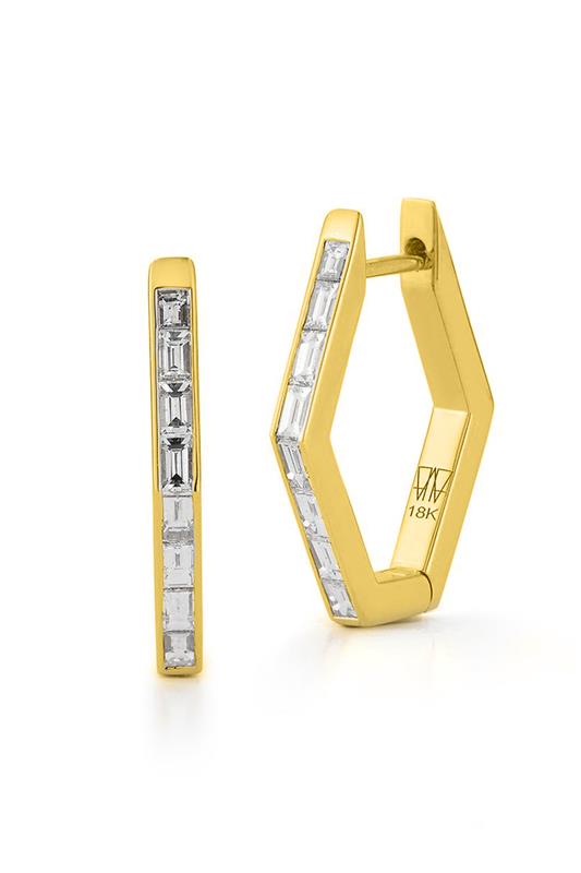 WALTERS FAITH-Quentin Diamond Hoop Earrings-YELLOW GOLD