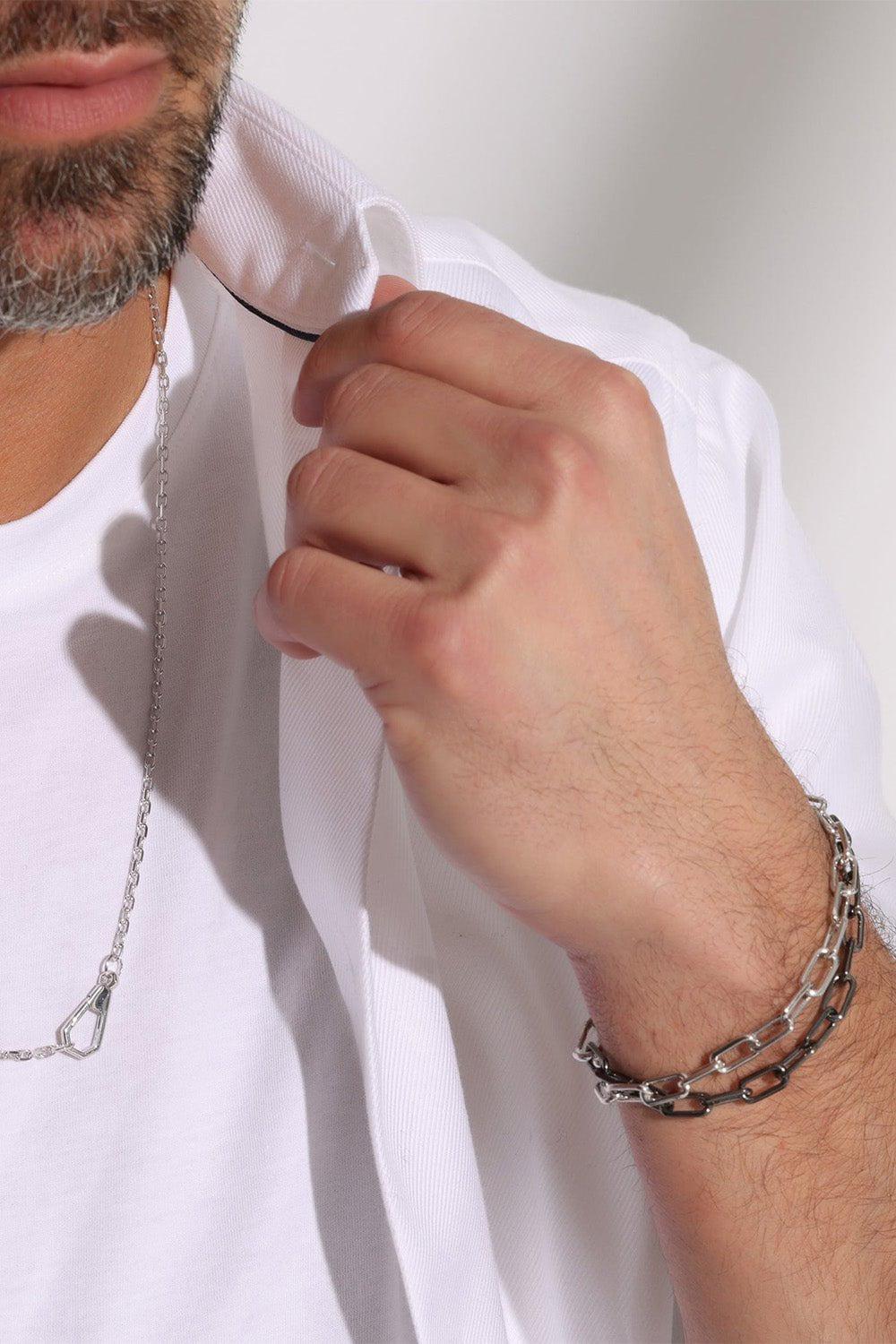 WALTERS FAITH-Saxon Elongated Link Bracelet-SILVER